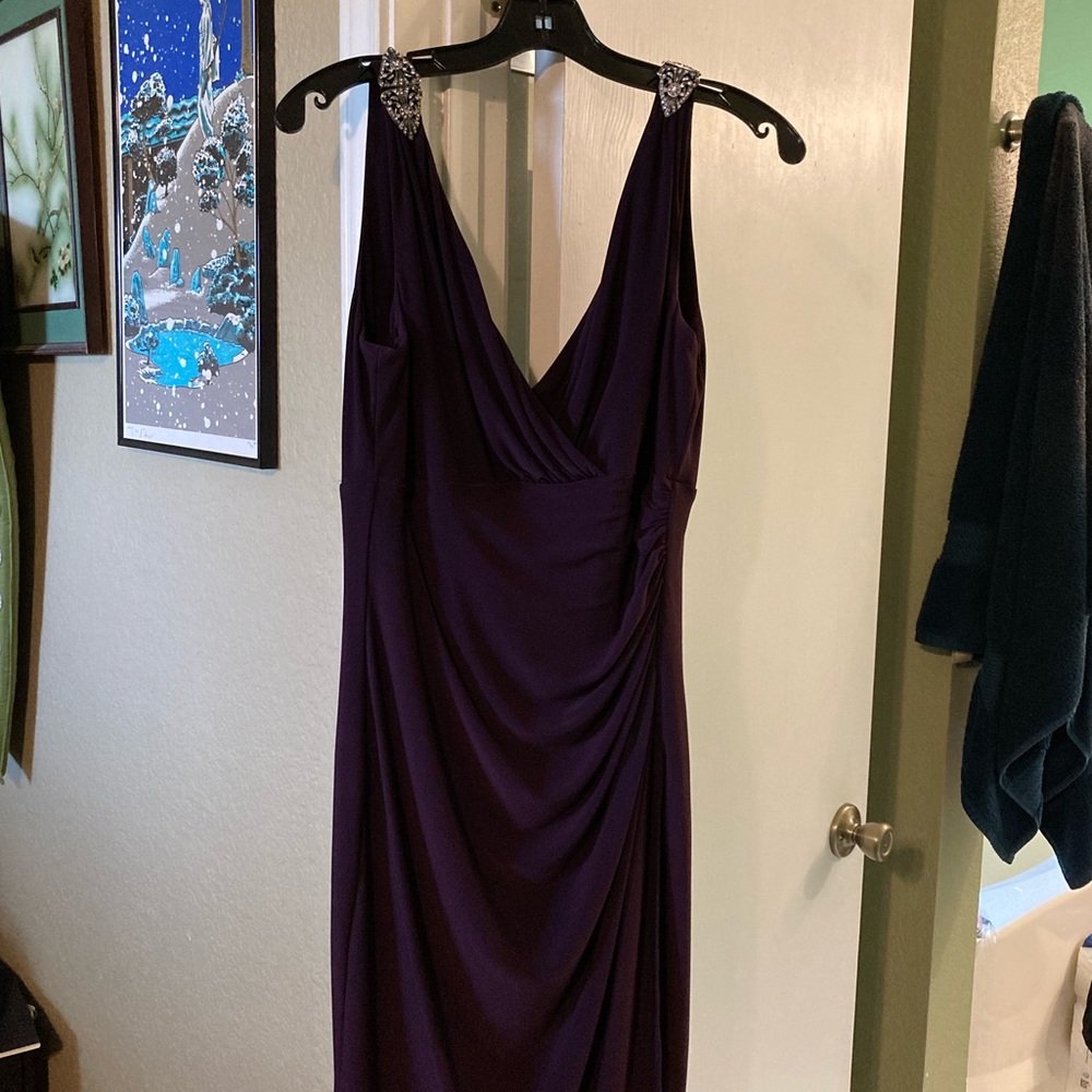 Plum Ralph Lauren Evening 3/4 length dress